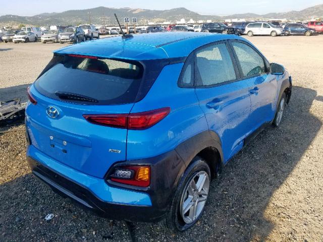 KM8K1CAA5KU300719 - 2019 HYUNDAI KONA SE BLUE photo 4