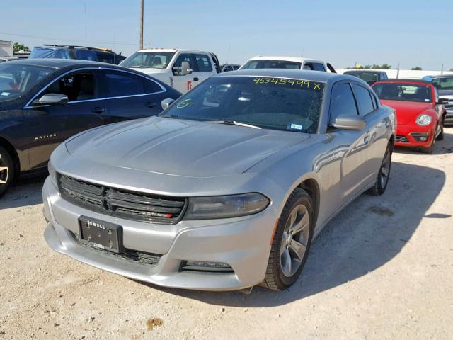 2C3CDXHGXFH814922 - 2015 DODGE CHARGER SX GRAY photo 2