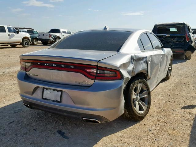 2C3CDXHGXFH814922 - 2015 DODGE CHARGER SX GRAY photo 4