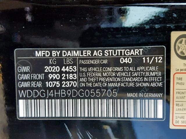 WDDGJ4HB9DG055705 - 2013 MERCEDES-BENZ C250 BLACK photo 10