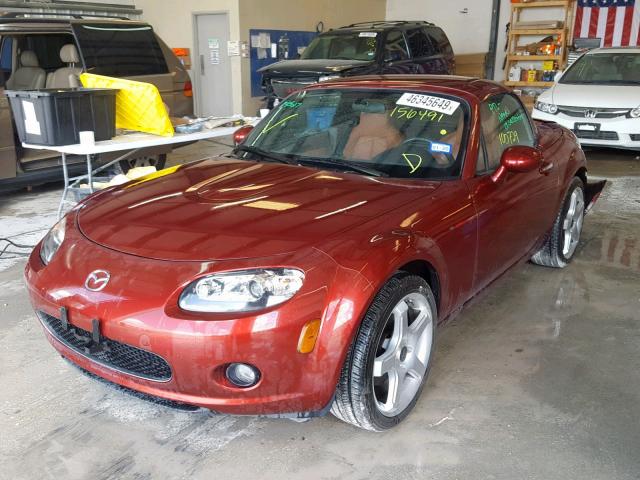 JM1NC26F080156491 - 2008 MAZDA MX-5 MIATA MAROON photo 2