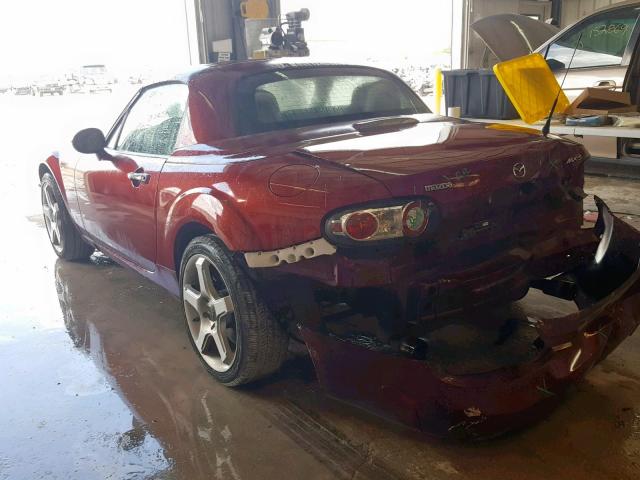 JM1NC26F080156491 - 2008 MAZDA MX-5 MIATA MAROON photo 3