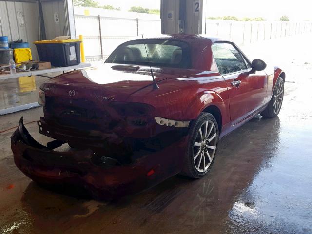 JM1NC26F080156491 - 2008 MAZDA MX-5 MIATA MAROON photo 4