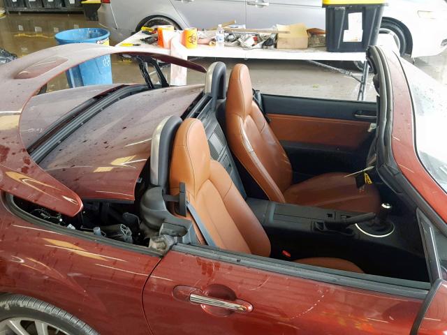 JM1NC26F080156491 - 2008 MAZDA MX-5 MIATA MAROON photo 6