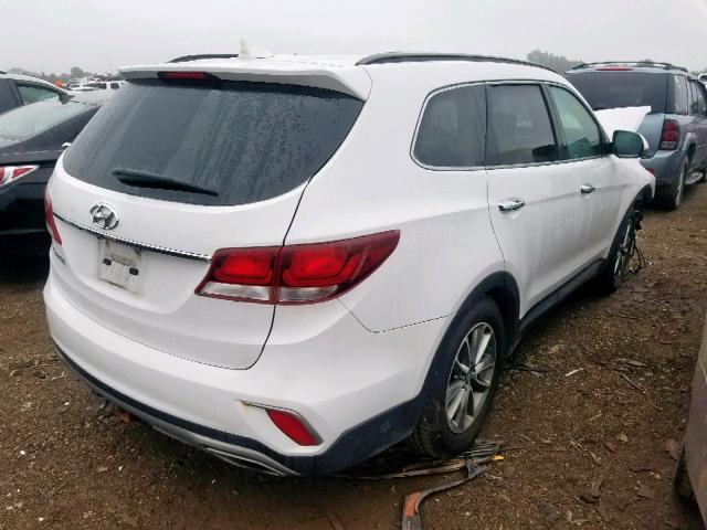 KM8SN4HF0HU195916 - 2017 HYUNDAI SANTA FE S WHITE photo 4