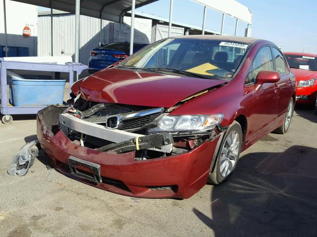 2HGFA1F94BH518292 - 2011 HONDA CIVIC EXL BURGUNDY photo 2