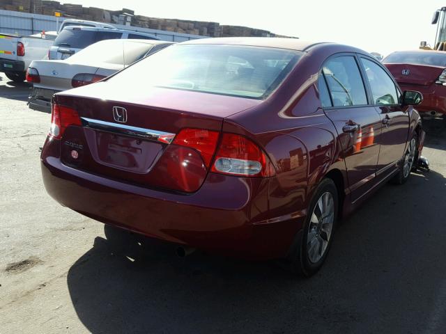 2HGFA1F94BH518292 - 2011 HONDA CIVIC EXL BURGUNDY photo 4