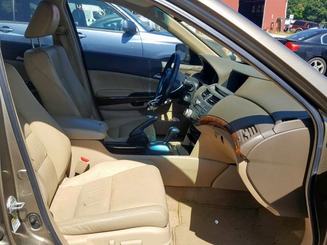 1HGCP36859A001631 - 2009 HONDA ACCORD EXL BEIGE photo 5