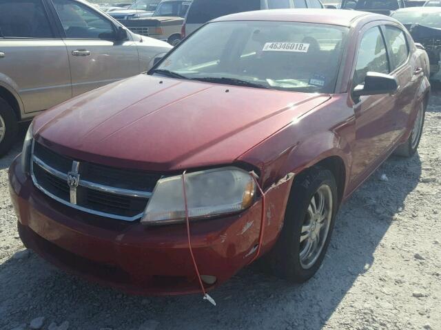 1B3LC56K78N166607 - 2008 DODGE AVENGER SX RED photo 2