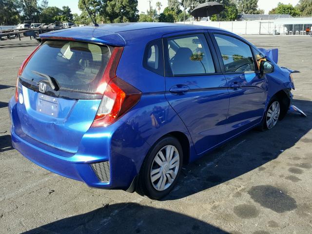 JHMGK5H53GX017588 - 2016 HONDA FIT LX BLUE photo 4