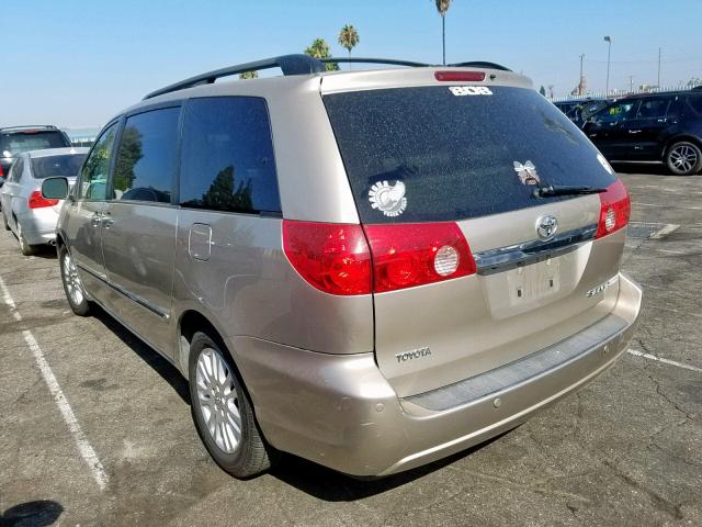 5TDZK22C09S273180 - 2009 TOYOTA SIENNA XLE TAN photo 3