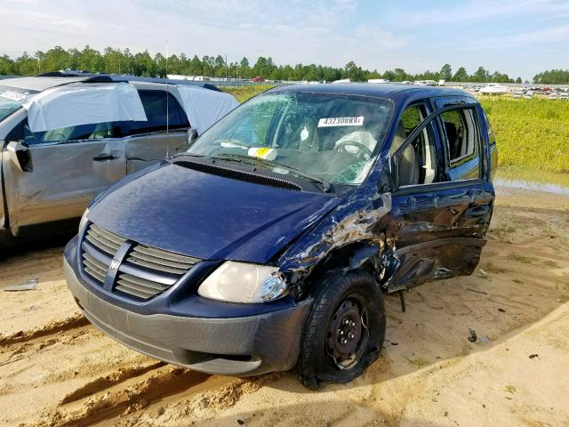 1D4GP25E45B333231 - 2005 DODGE CARAVAN SE BLUE photo 2