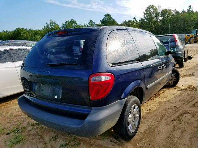 1D4GP25E45B333231 - 2005 DODGE CARAVAN SE BLUE photo 4