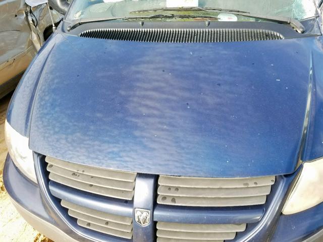 1D4GP25E45B333231 - 2005 DODGE CARAVAN SE BLUE photo 7