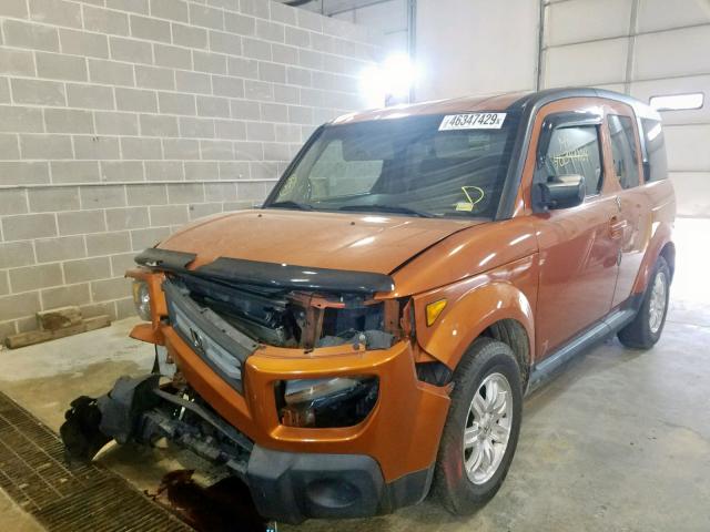 5J6YH28747L004614 - 2007 HONDA ELEMENT EX ORANGE photo 2