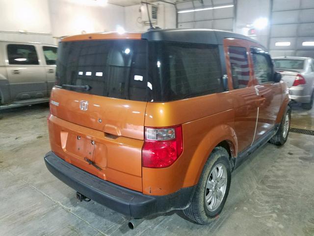 5J6YH28747L004614 - 2007 HONDA ELEMENT EX ORANGE photo 4