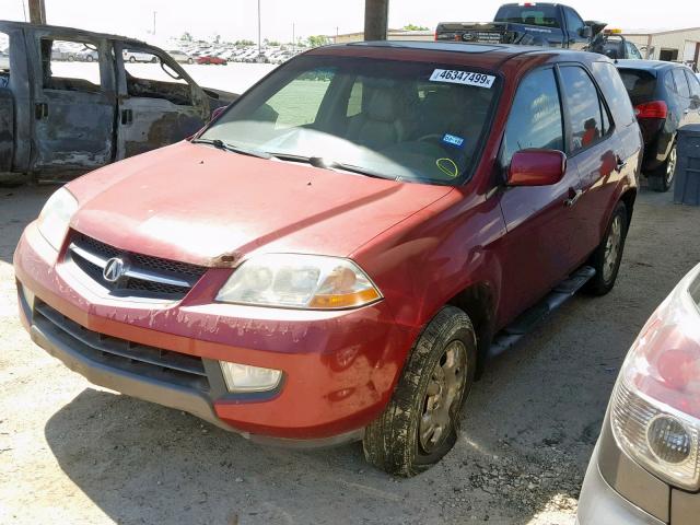 2HNYD18252H536759 - 2002 ACURA MDX RED photo 2