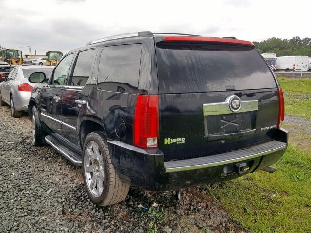 1GYFK43589R114656 - 2009 CADILLAC ESCALADE H BLACK photo 3