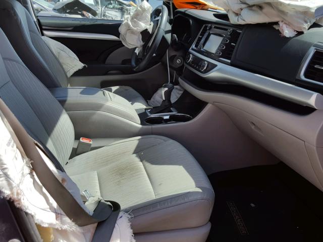 5TDBKRFH1FS077115 - 2015 TOYOTA HIGHLANDER BLUE photo 5