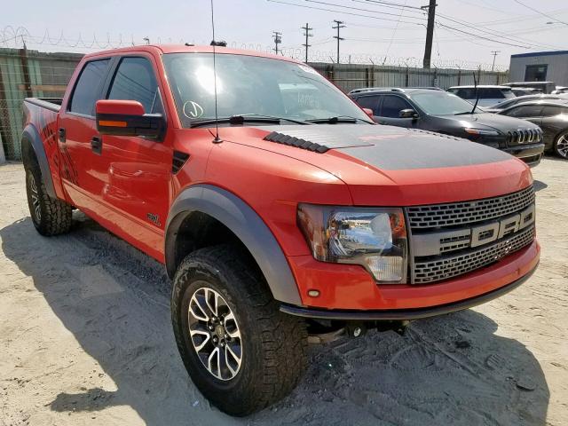 1FTFW1R62BFB59852 - 2011 FORD F150 SVT R RED photo 1