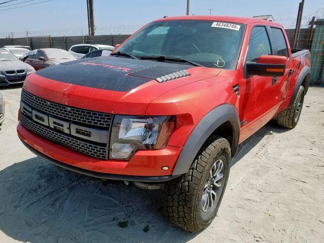 1FTFW1R62BFB59852 - 2011 FORD F150 SVT R RED photo 2