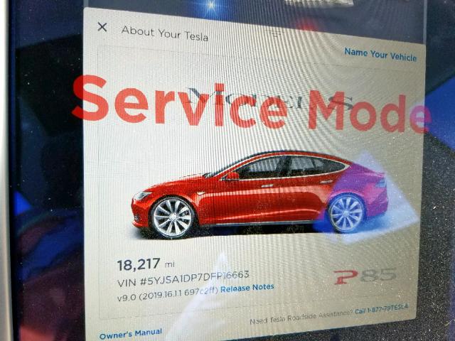 5YJSA1DP7DFP16663 - 2013 TESLA MODEL S RED photo 8