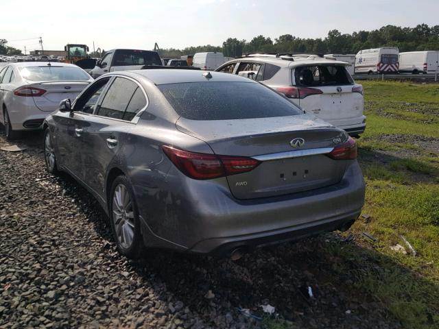 JN1EV7AR1JM445681 - 2018 INFINITI Q50 LUXE GRAY photo 3