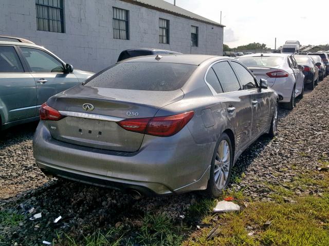 JN1EV7AR1JM445681 - 2018 INFINITI Q50 LUXE GRAY photo 4