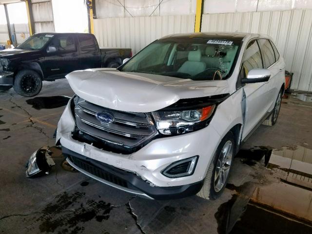 2FMPK3K94FBC17754 - 2015 FORD EDGE TITAN WHITE photo 2