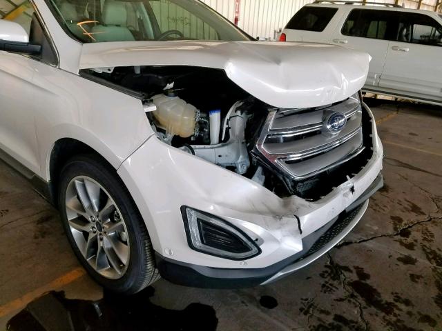 2FMPK3K94FBC17754 - 2015 FORD EDGE TITAN WHITE photo 9