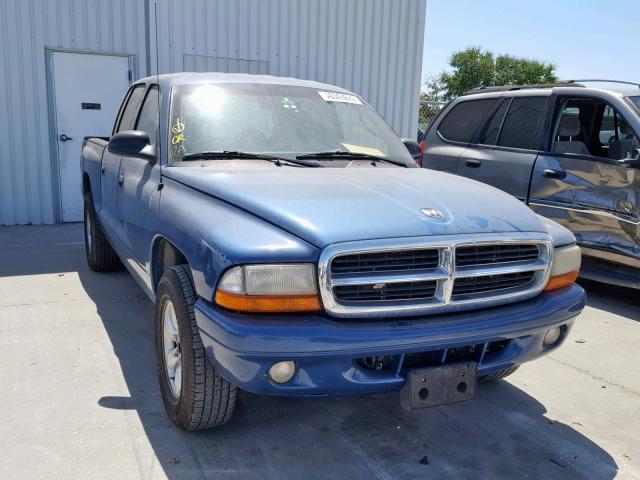 1D7HL38K44S567992 - 2004 DODGE DAKOTA QUA BLUE photo 1