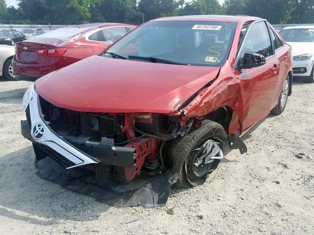 4T4BF1FK4CR256016 - 2012 TOYOTA CAMRY BASE RED photo 2