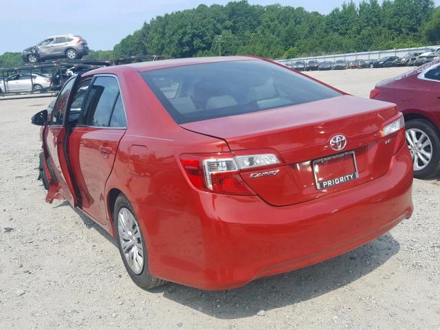 4T4BF1FK4CR256016 - 2012 TOYOTA CAMRY BASE RED photo 3