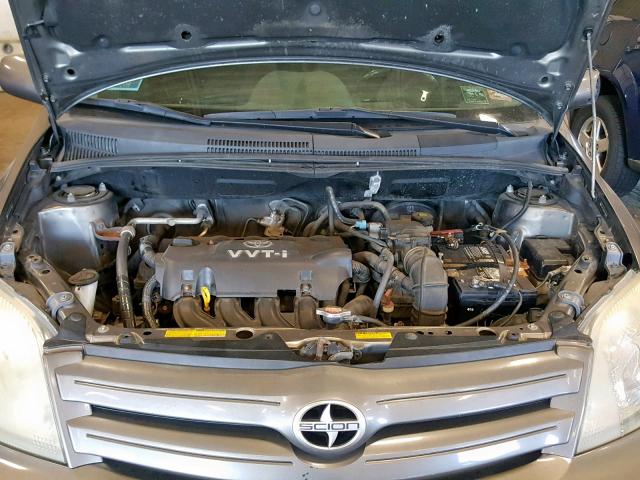 JTKKT624X50108659 - 2005 TOYOTA SCION XA SILVER photo 7