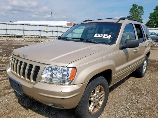 1J4GW58S1YC246401 - 2000 JEEP GRAND CHER BEIGE photo 2