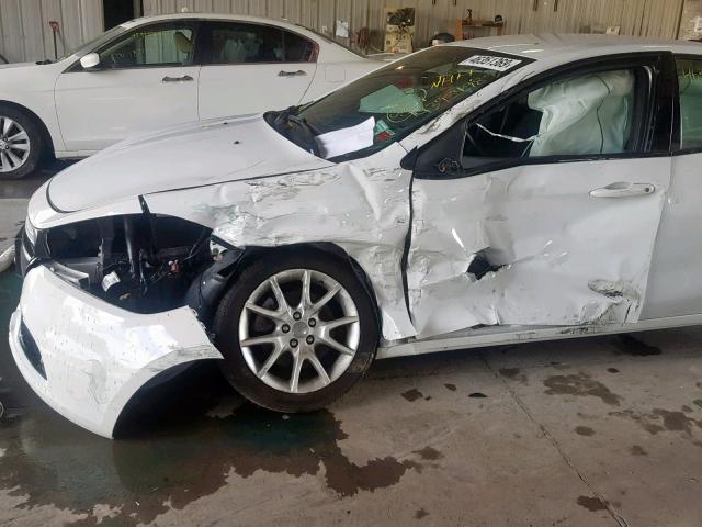 1C3CDFBA7DD149325 - 2013 DODGE DART SXT WHITE photo 9