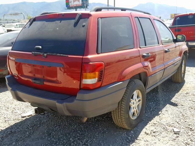 1J4GW48S74C161700 - 2004 JEEP GRAND CHER RED photo 4