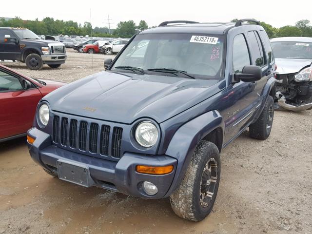 1J4GL58KX2W277046 - 2002 JEEP LIBERTY LI BLUE photo 2