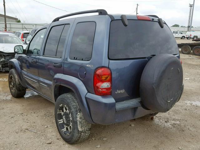 1J4GL58KX2W277046 - 2002 JEEP LIBERTY LI BLUE photo 3