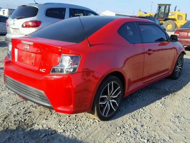 JTKJF5C71E3074471 - 2014 TOYOTA SCION TC RED photo 4