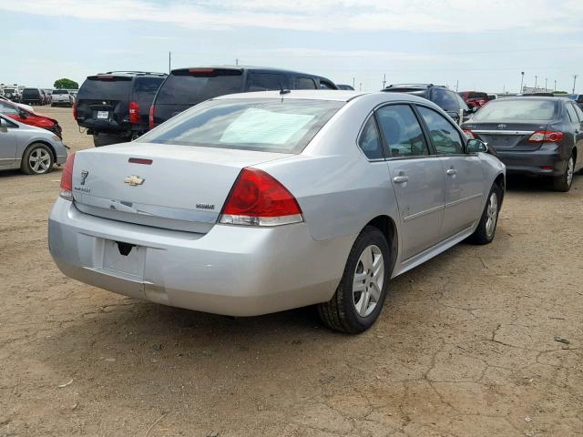 2G1WF5EKXB1293342 - 2011 CHEVROLET IMPALA LS SILVER photo 4