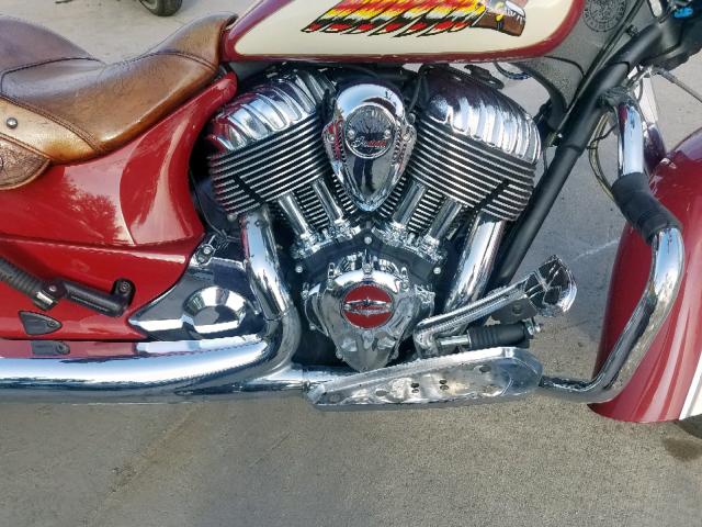 56KCCVAA6E3312123 - 2014 INDIAN MOTORCYCLE CO. CHIEF VINT RED photo 7