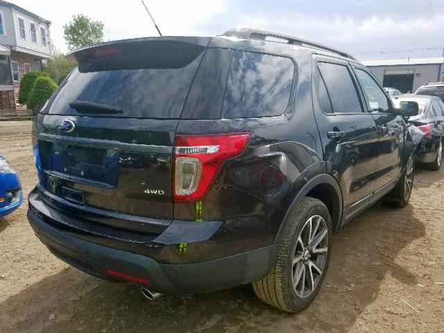 1FM5K8D80FGA00252 - 2015 FORD EXPLORER X BLACK photo 4