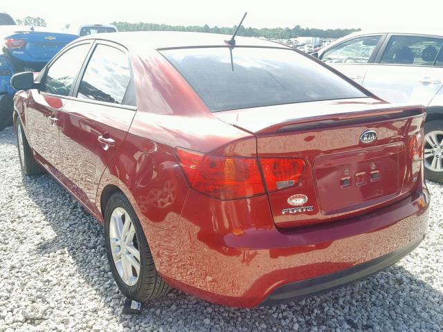 KNAFU4A26C5499543 - 2012 KIA FORTE EX BURGUNDY photo 3