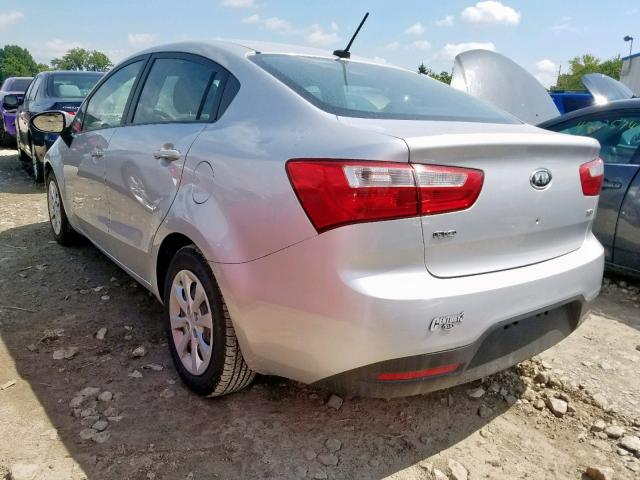 KNADM4A32C6055912 - 2012 KIA RIO LX SILVER photo 3