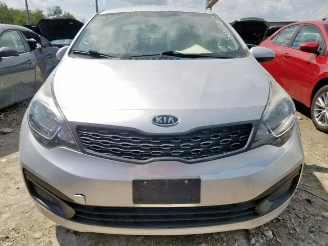 KNADM4A32C6055912 - 2012 KIA RIO LX SILVER photo 9