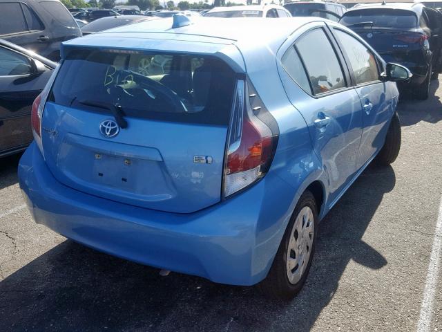 JTDKDTB37G1135633 - 2016 TOYOTA PRIUS C BLUE photo 4