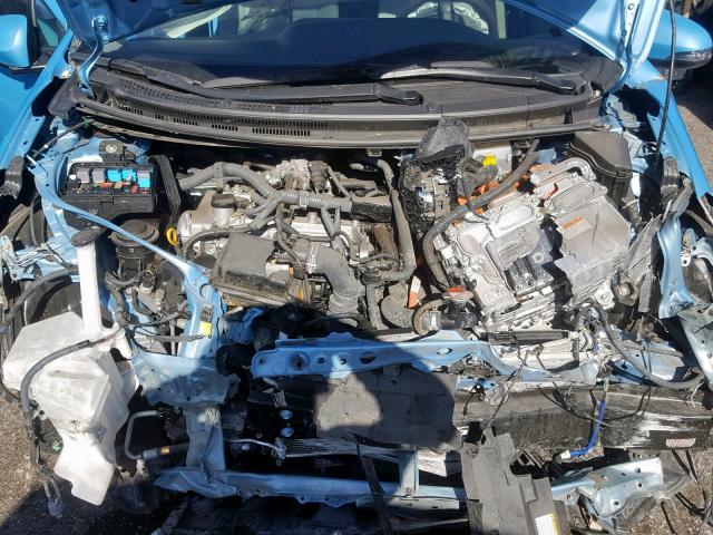 JTDKDTB37G1135633 - 2016 TOYOTA PRIUS C BLUE photo 7