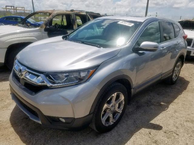 2HKRW2H84JH620334 - 2018 HONDA CR-V EXL SILVER photo 2