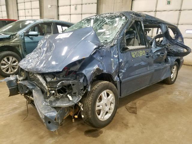 2FMZA52266BA08980 - 2006 FORD FREESTAR S BLUE photo 2